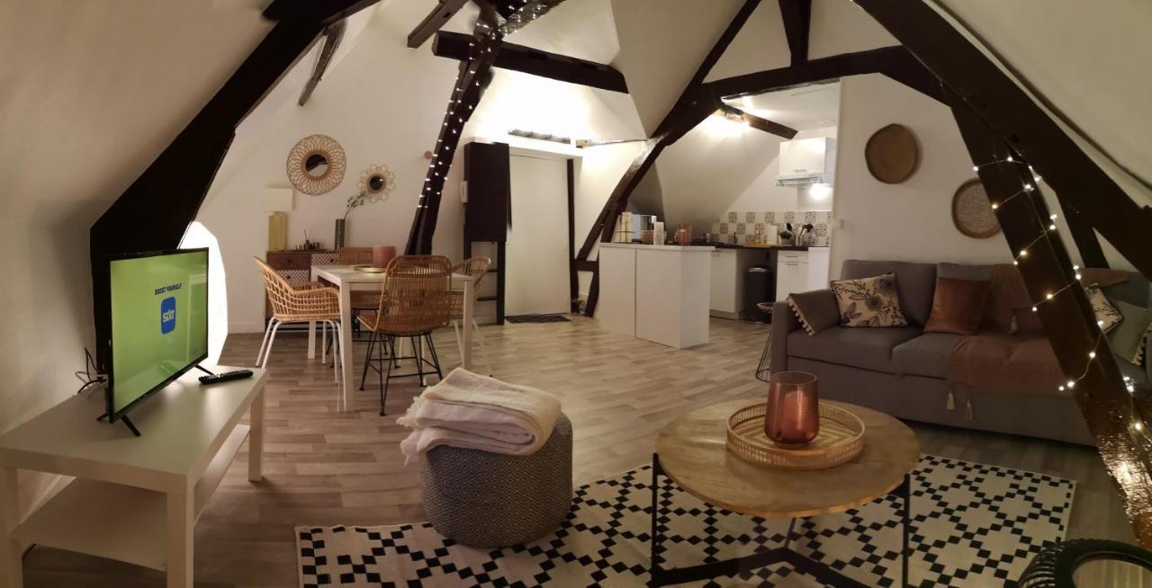ריימס Logement Cosy Renove Au Pied De La Cathedrale Avec Climatisation מראה חיצוני תמונה